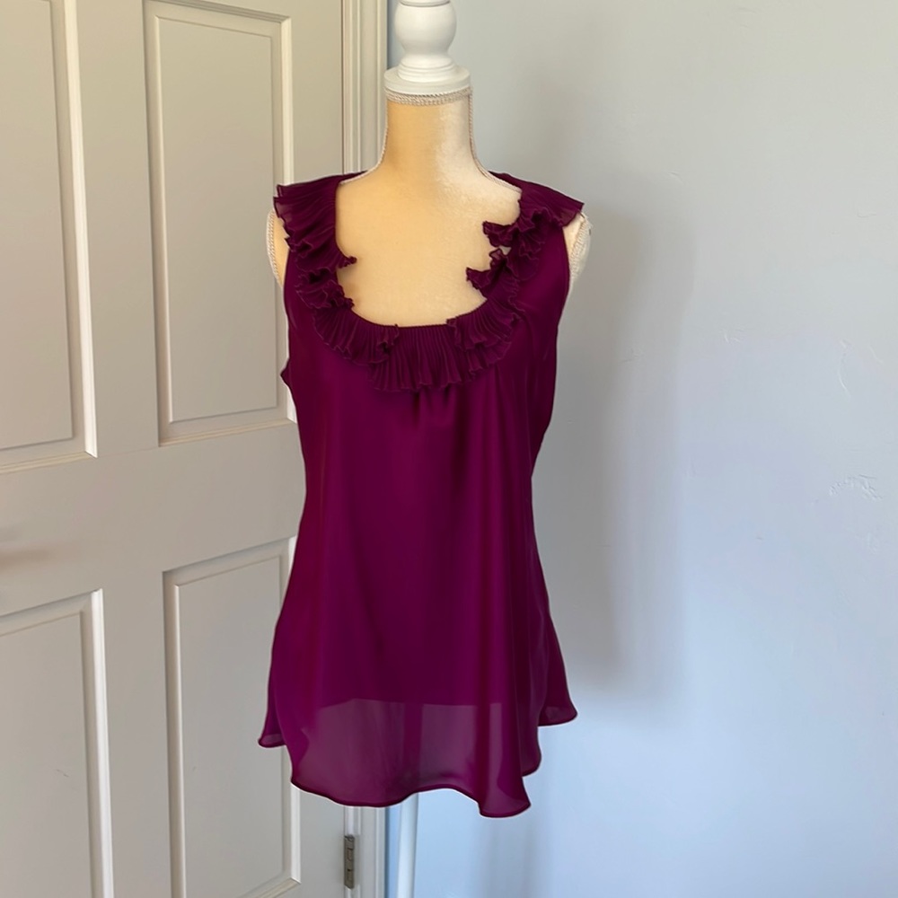 Spence Purple Large Sleeveless Blouse
